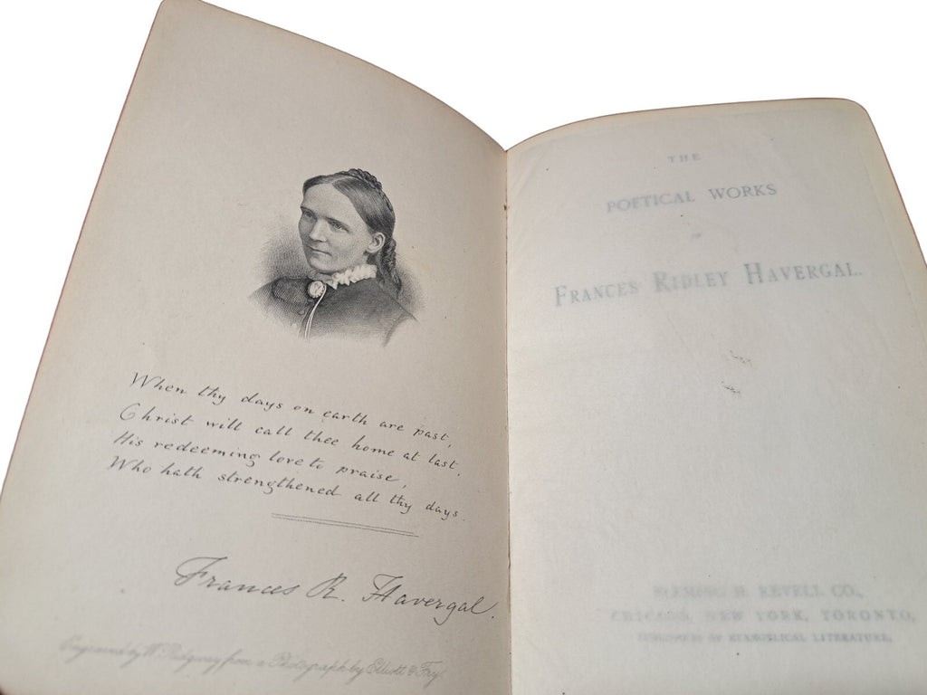 Rare 1800s The Poetical Works of Frances Ridley Havergal book