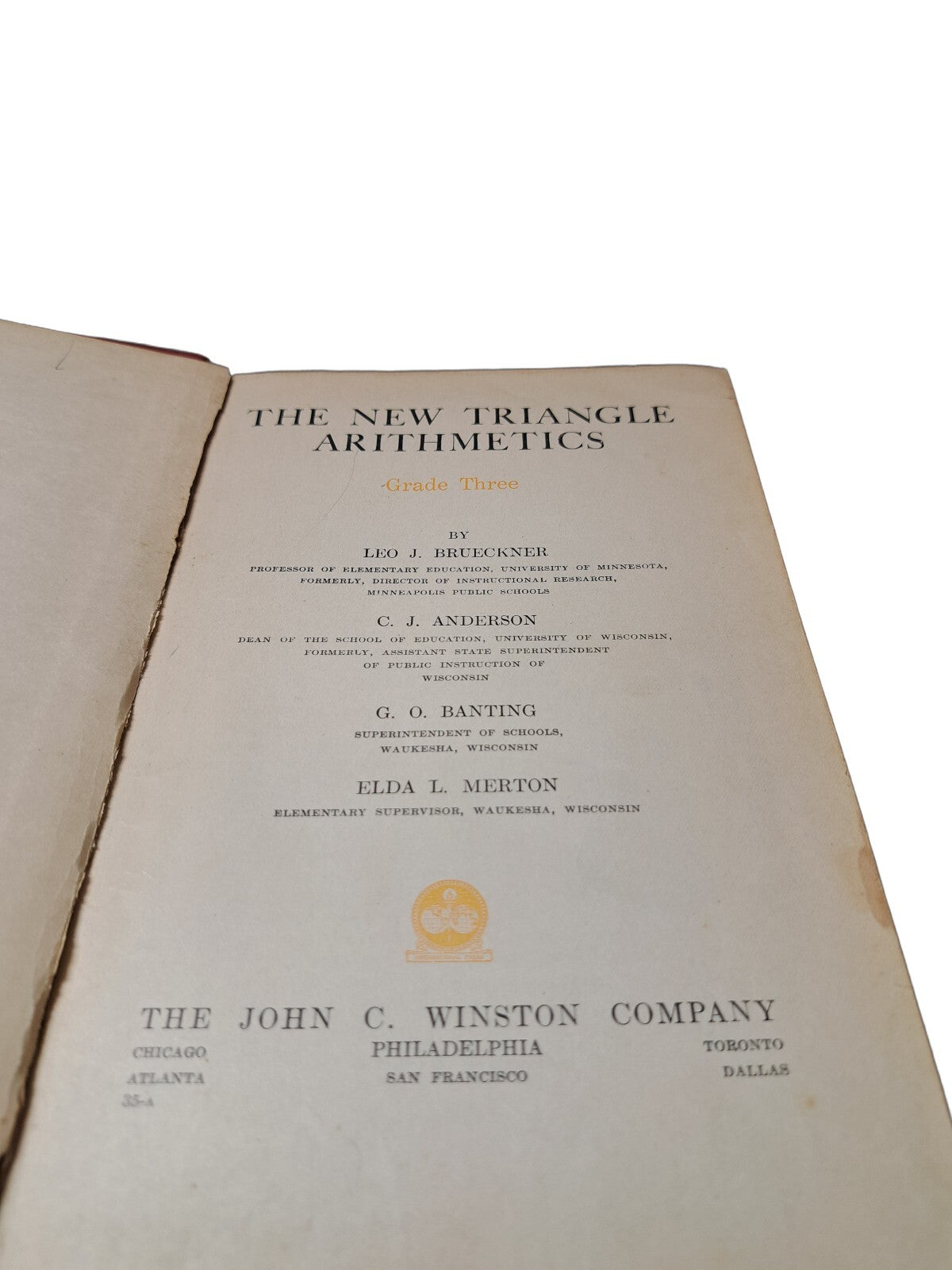 Vintage 1935 The New Triangle Arithmetics: Grade Three book