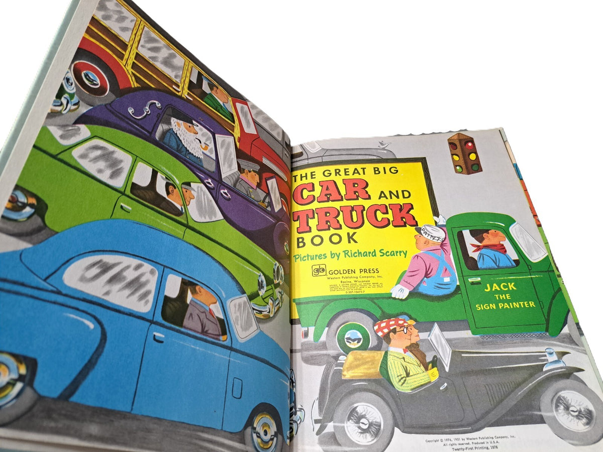 Vintage 1976 The Great Big Car and Truck Book pictures by Richard Scarry