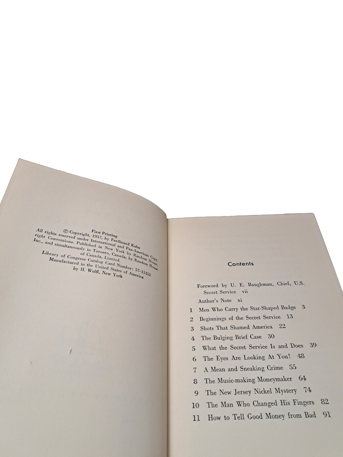 Vintage 1957 The Story of the Secret Service book by Ferdinand Kuhn