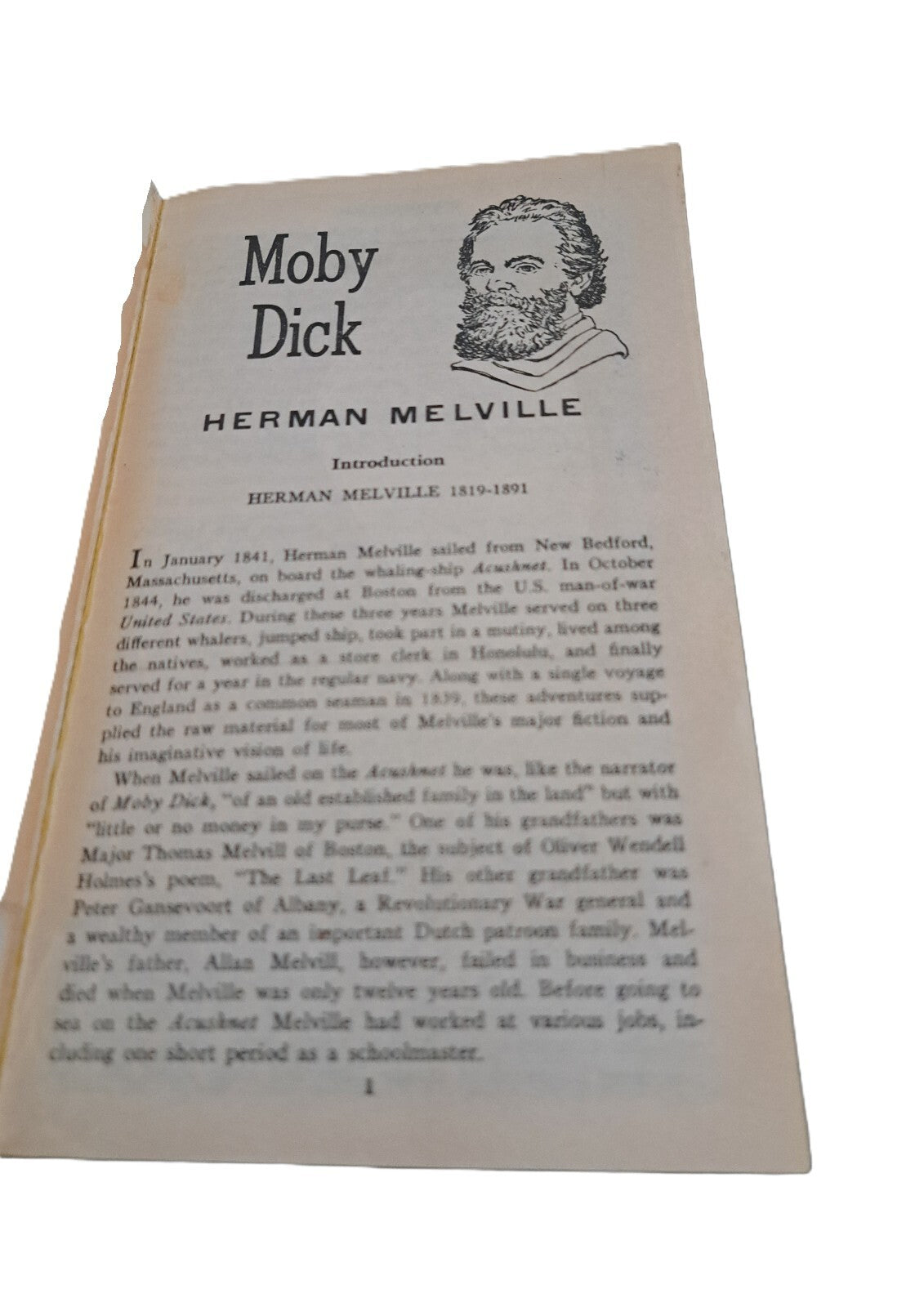 Vintage Moby Dick book by Herman Melville