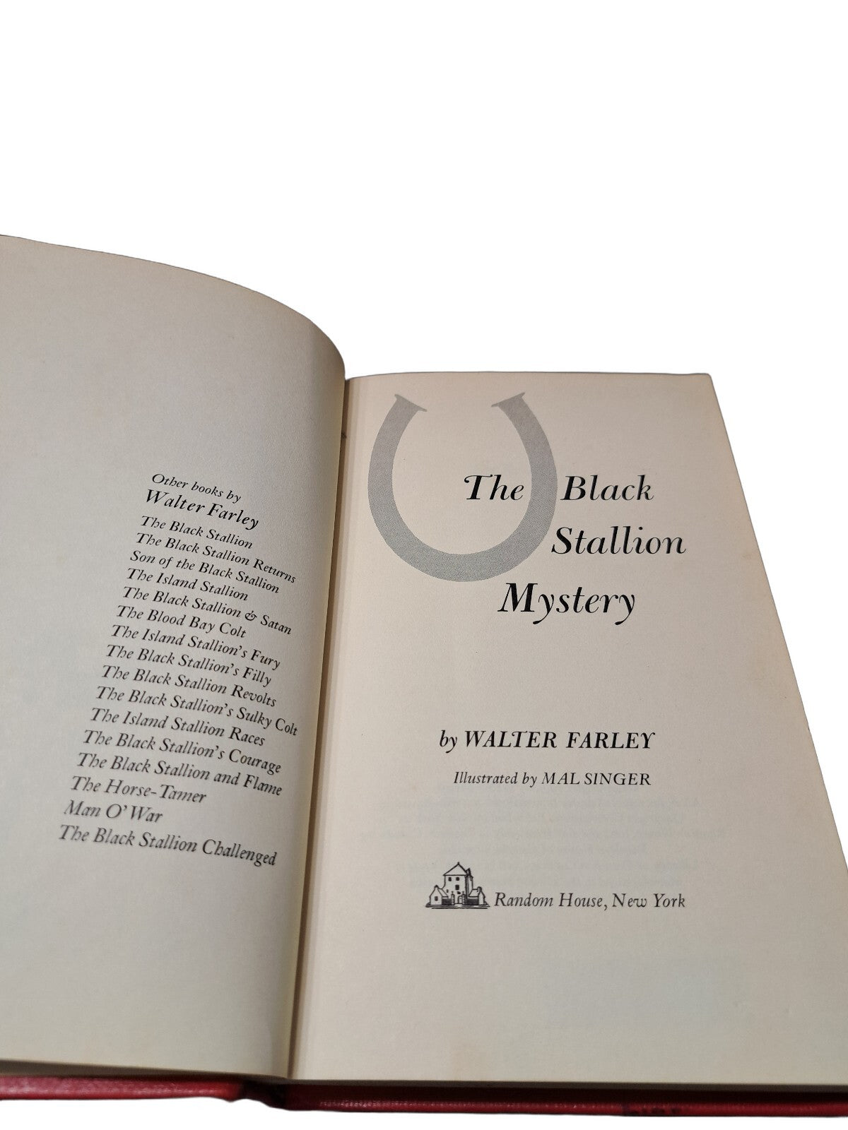 Vintage 1957 The Black Stallion Mystery book by Walter Farley