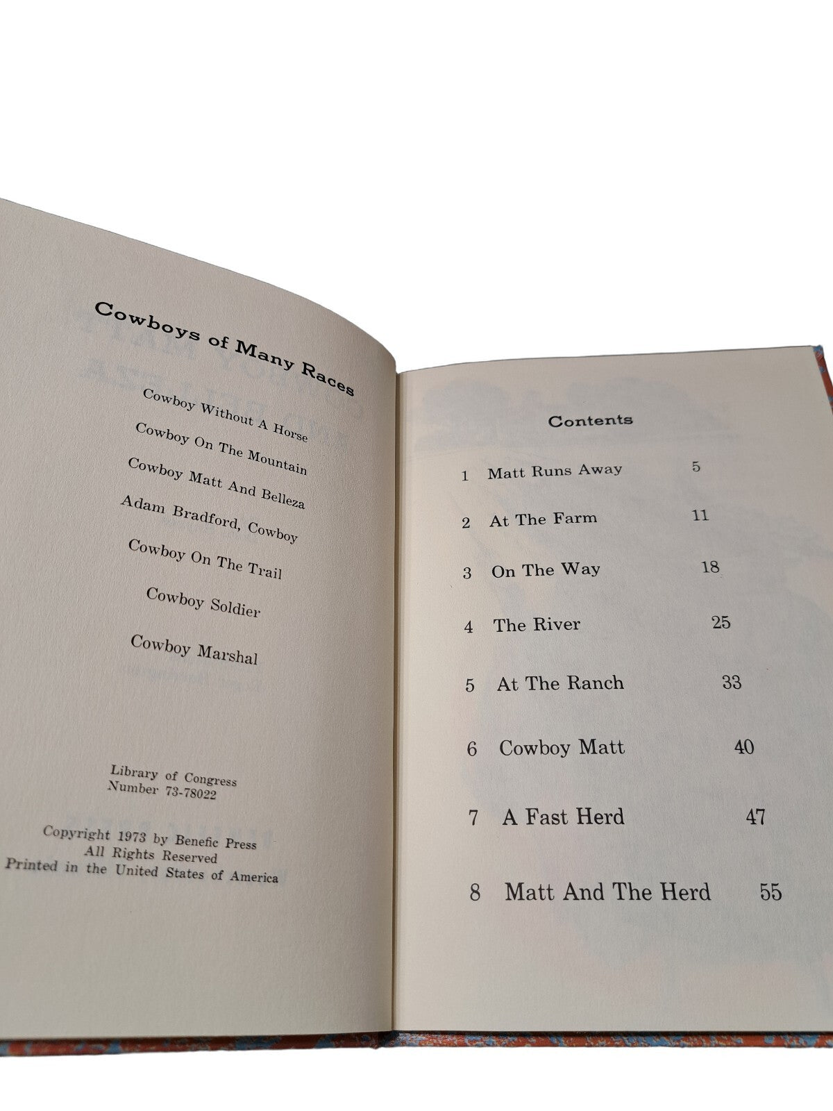Vintage 1973 Cowboy Matt and Belleza book by Doris Haynes
