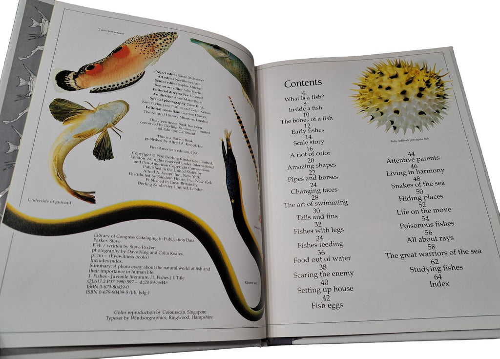Vintage 1990 first edition of Fish by Eyewitness Books