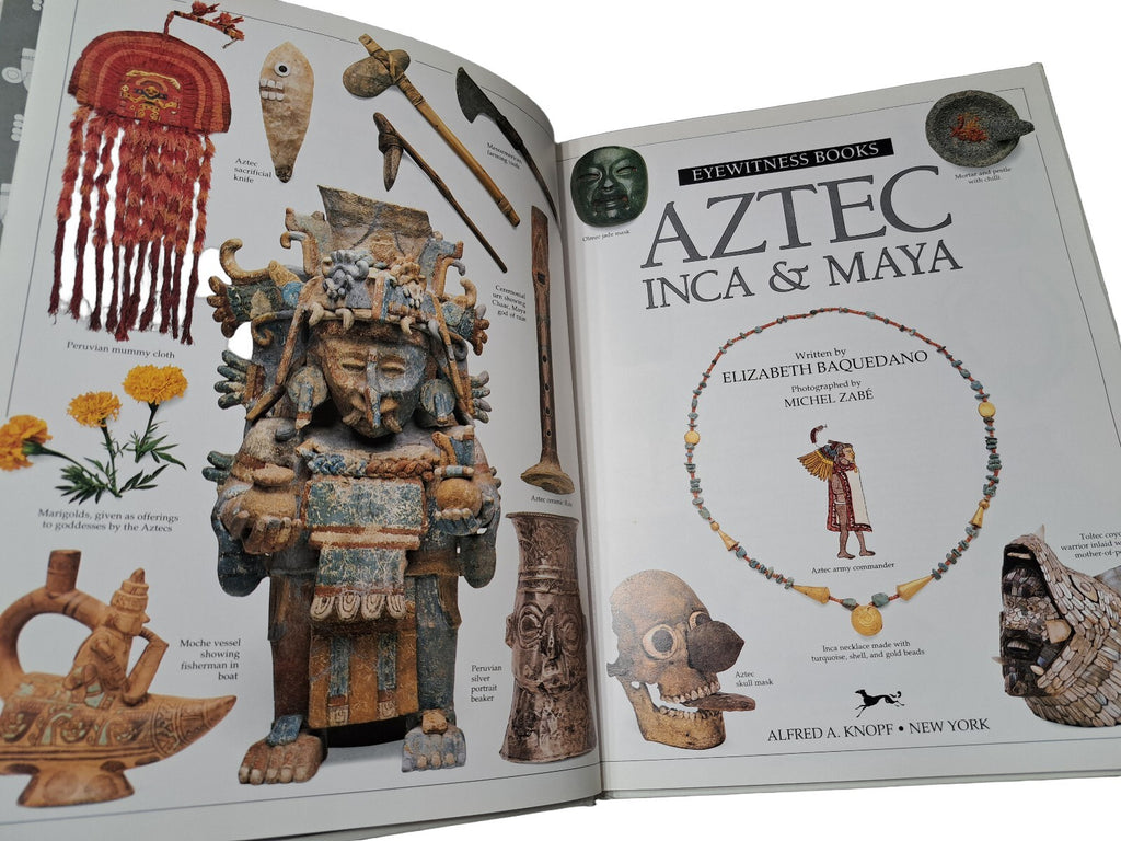 Vintage 1993 Eyewitness Books: Aztec, Inca & Maya by Elizabeth Baquedano