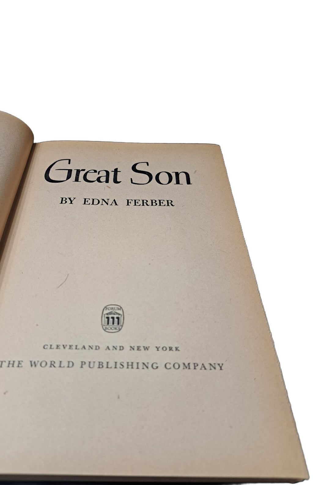 Vintage 1946 Great Son book by Edna Ferber