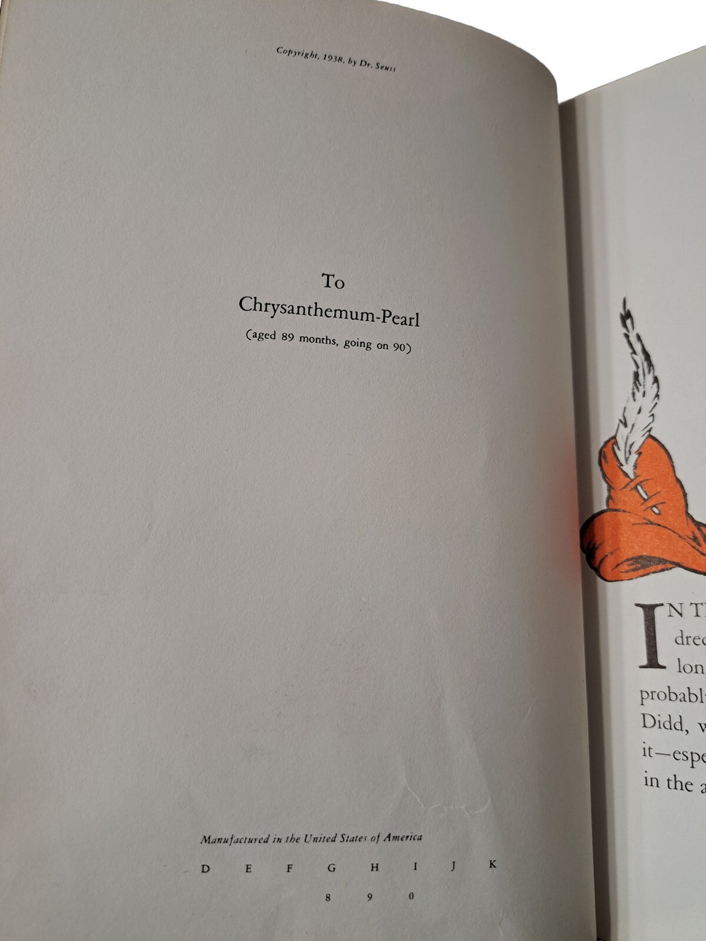 Vintage 1938 The 500 Hats of Bartholomew Cubbins by Dr Seuss