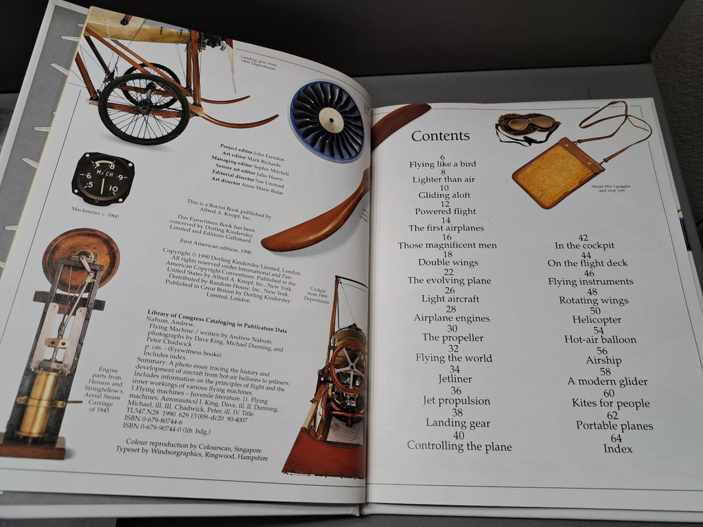 Vintage 1990 first edition of Flying Machine by Eyewitness Books