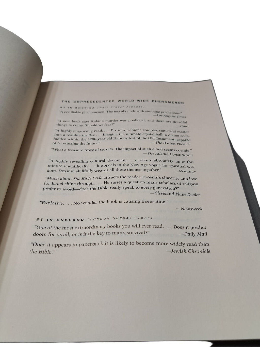 1998 The Bible Code book by Michael Drosnin