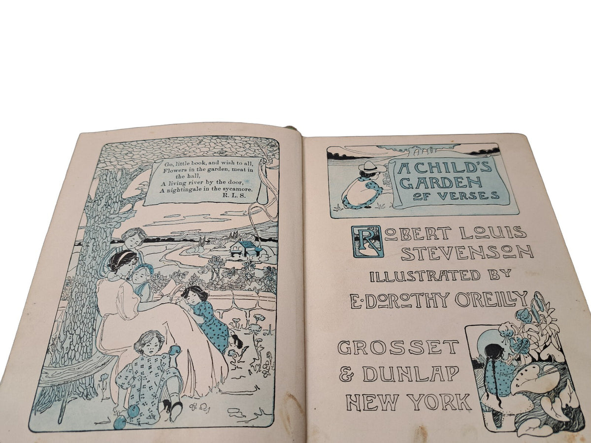 Vintage 1923 A Child's Garden of Verses book by Robert Louis Stevenson