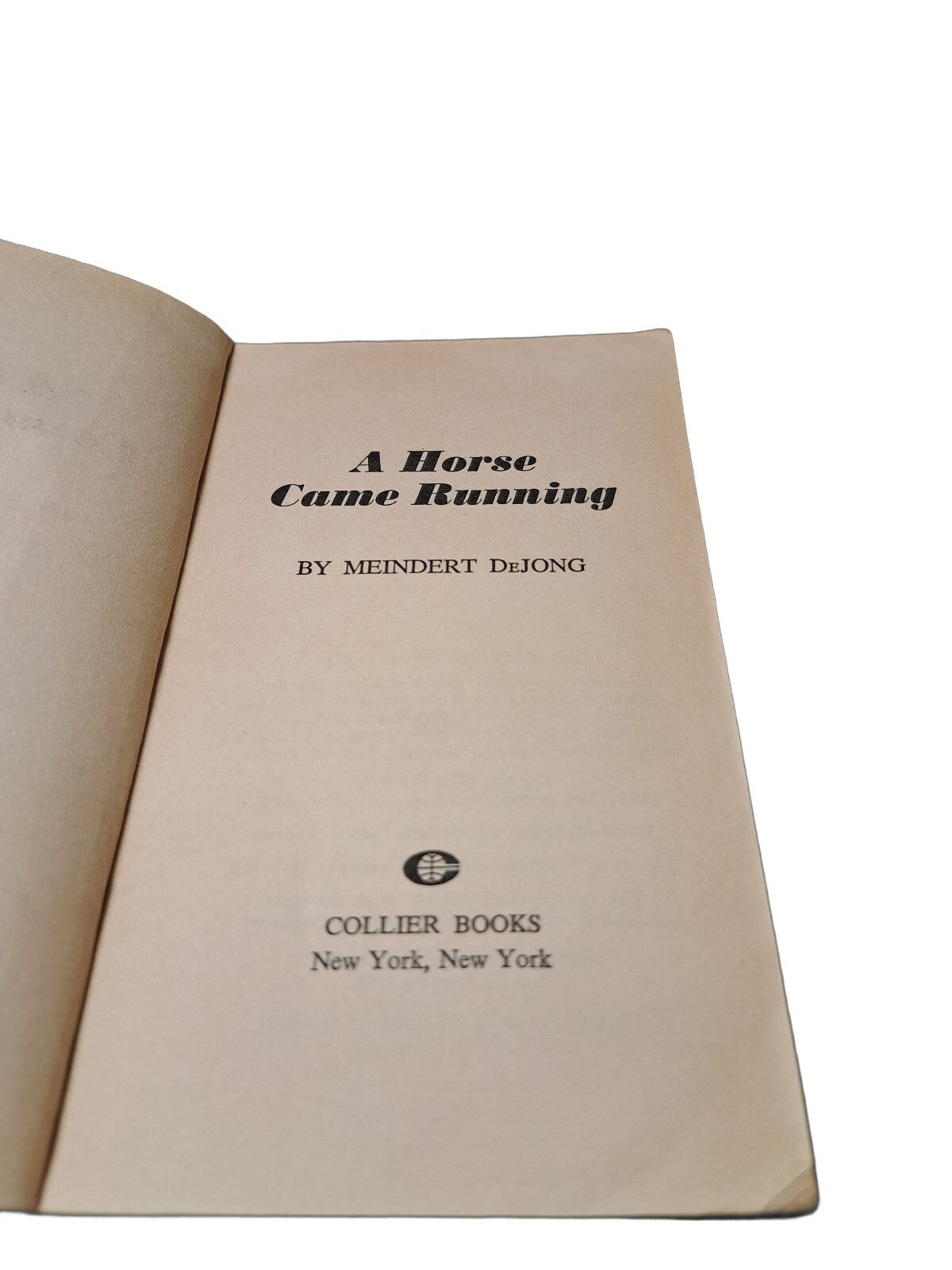 Vintage 1970 A Horse Came Running book by Meindert DeJong