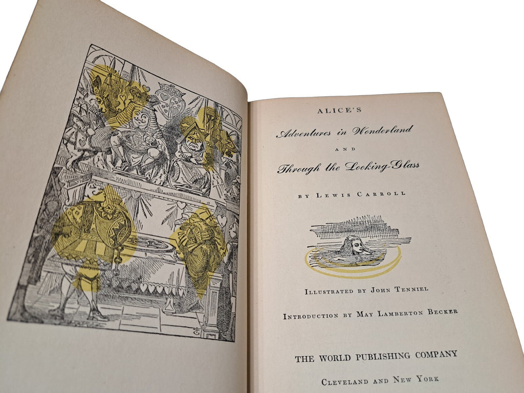 Vintage 1946 Alice's Adventures in Wonderland & Through the Looking Glass