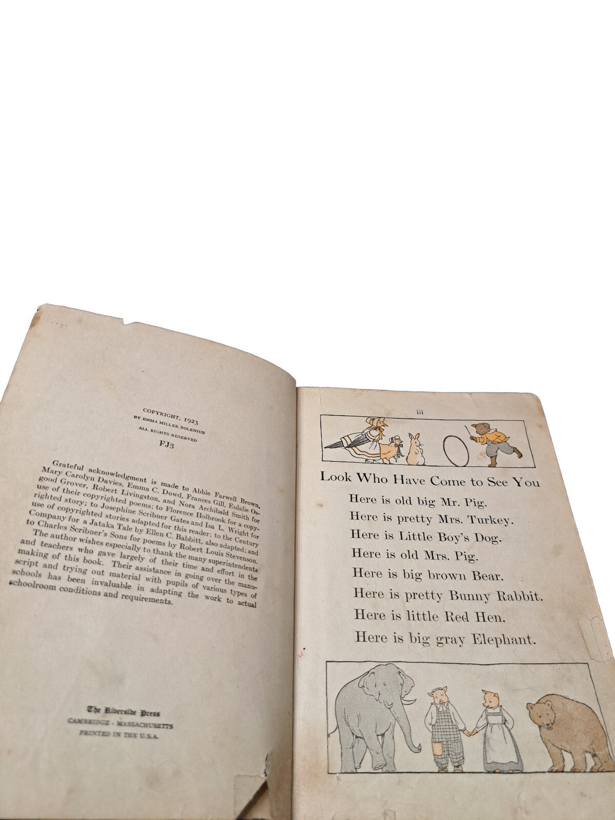 Vintage 1923 The Boys' and Girls' Reader - First Readers book by Emma Bolenius