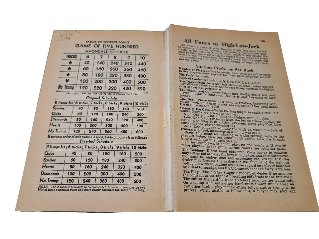 Vintage 1966 Official Rules of Card Games 54th edition book