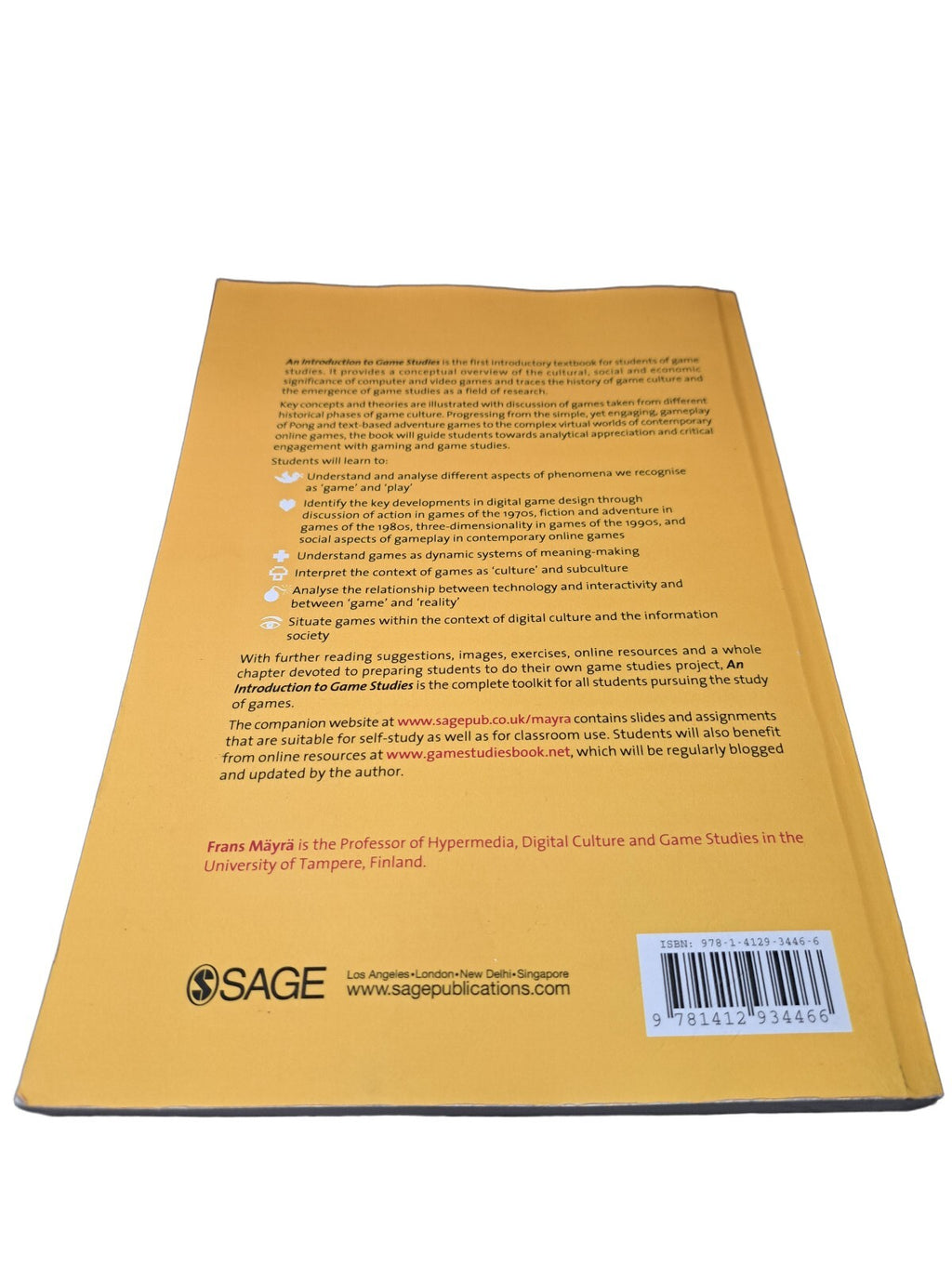 2008 An Introduction to Game Studies: Games in Culture by Frans Mayra