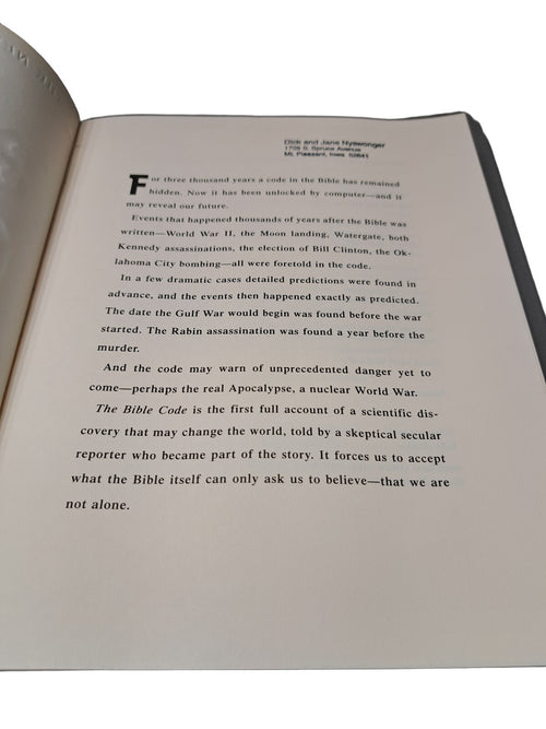 1998 The Bible Code book by Michael Drosnin