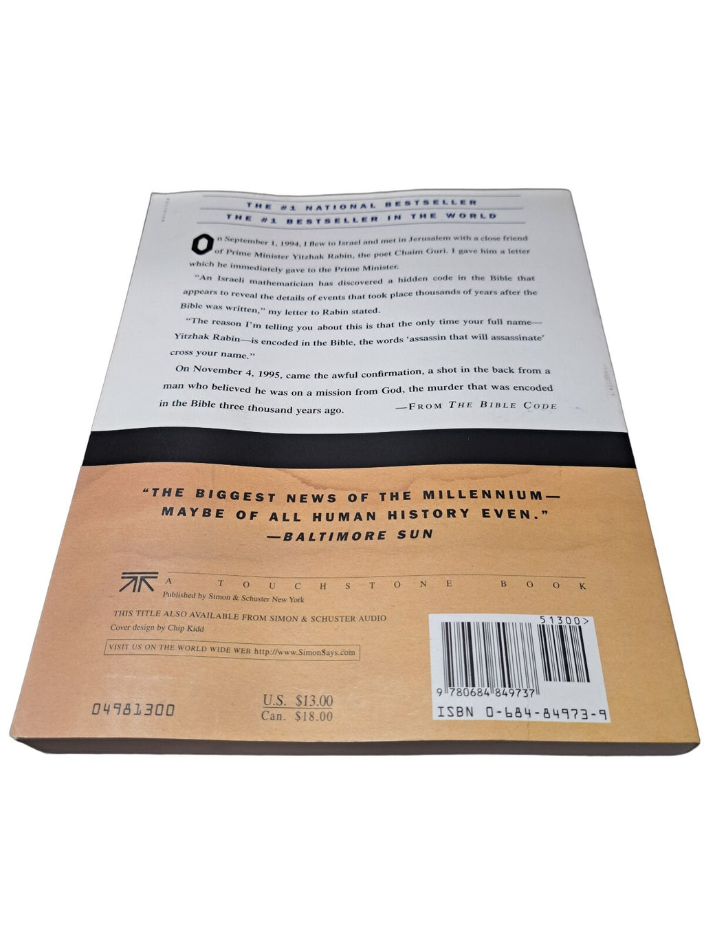 1998 The Bible Code book by Michael Drosnin