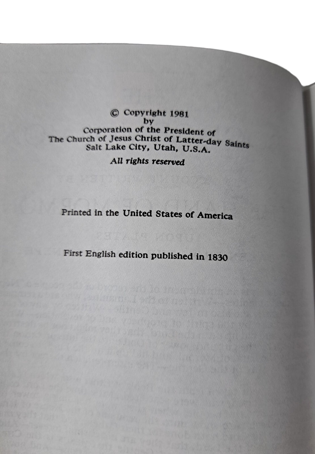 Vintage 1981 The Book of Mormon: Another Testament of Jesus Christ