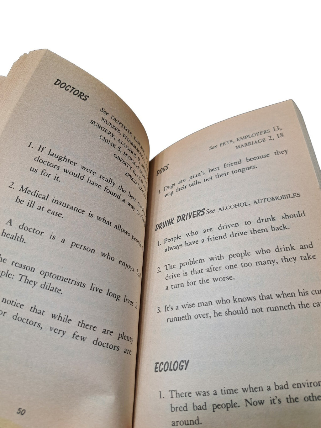 Vintage 1989 1,001 Great One-Liners by Jeff Rovin