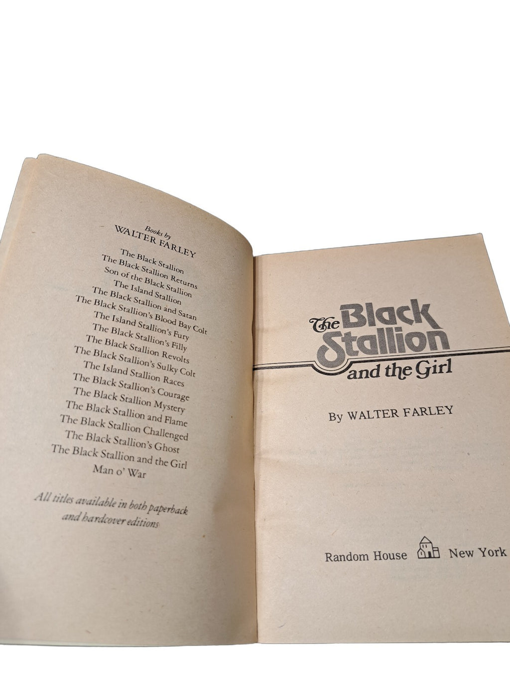 Vintage 1971 The Black Stallion and the Girl book by Walter Farley
