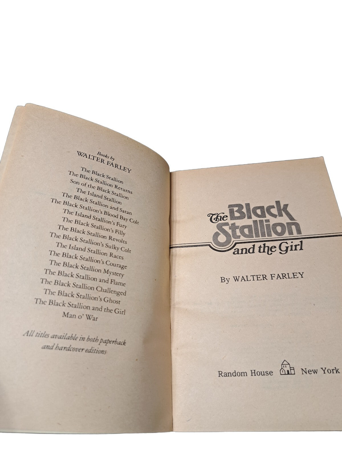 Vintage 1971 The Black Stallion and the Girl book by Walter Farley
