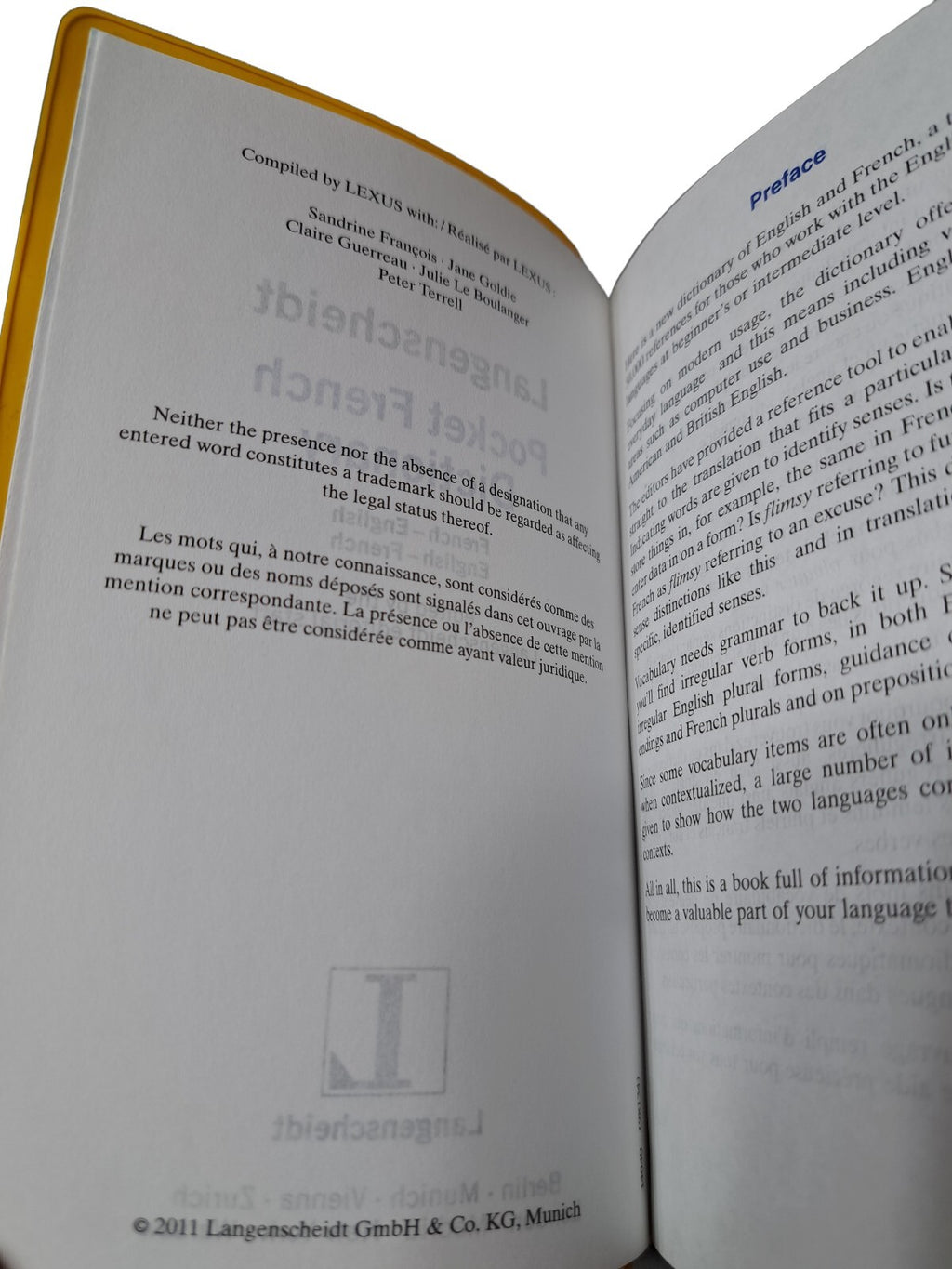 Langenscheidt Pocket Dictionary French