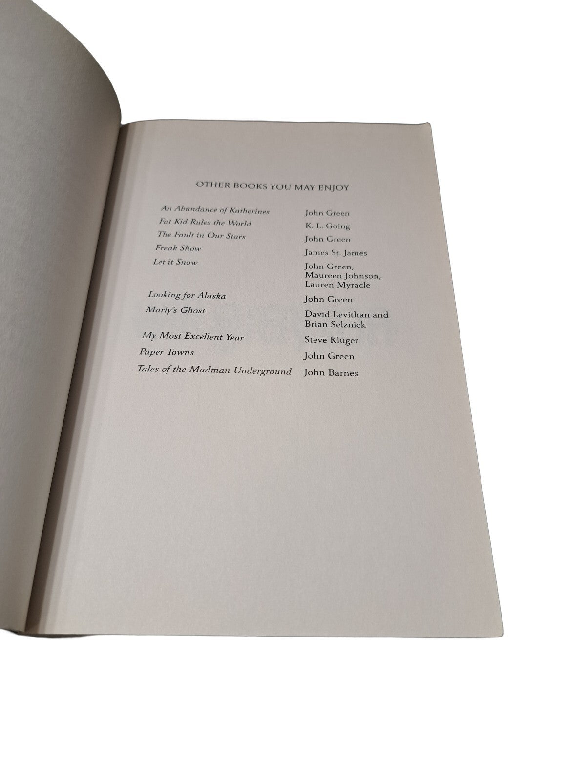 2010 Will Grayson, Will Grayson by John Green and David Levithan