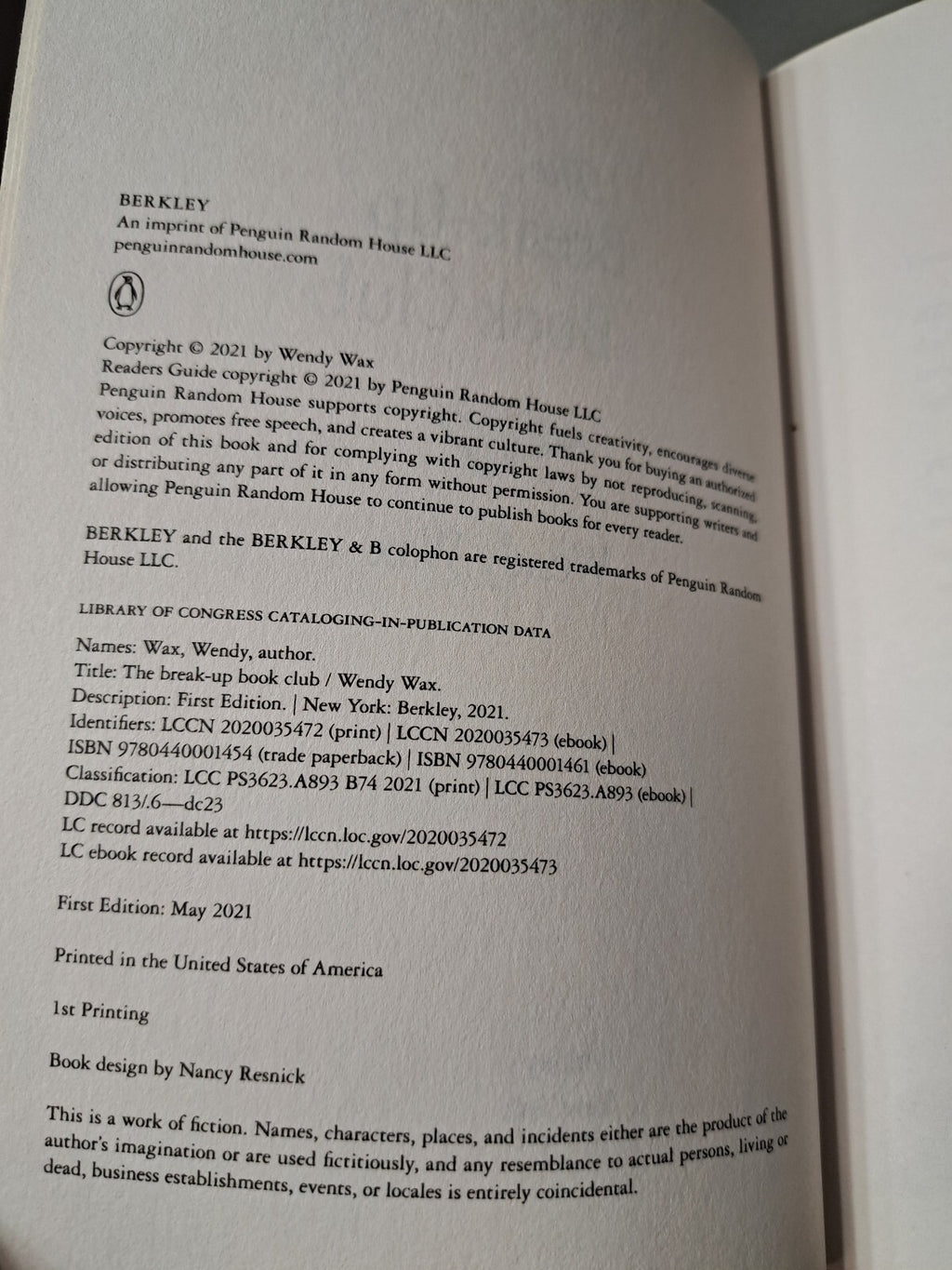 2021 The Break-Up Book Club by Wendy Wax
