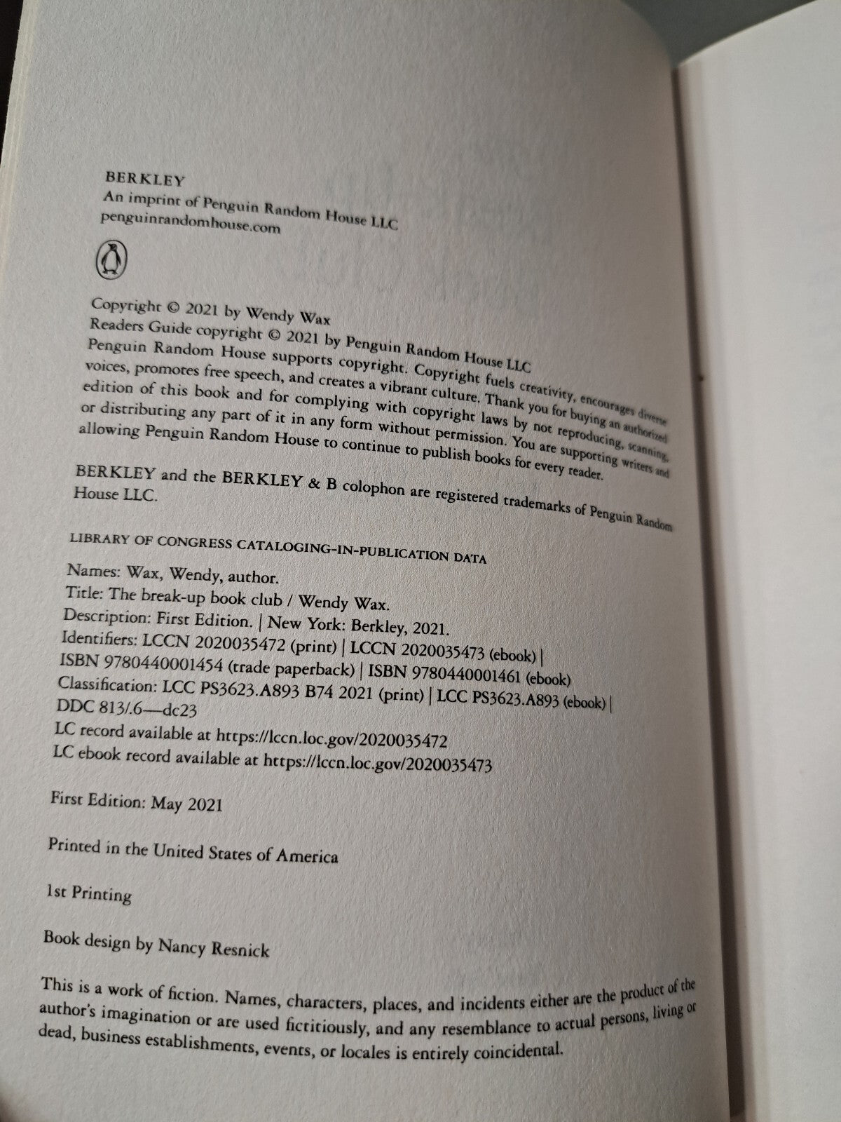 2021 The Break-Up Book Club by Wendy Wax