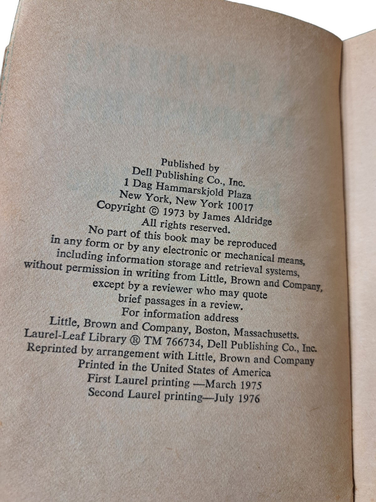 Vintage 1976 A Sporting Proposition book by James Aldridge