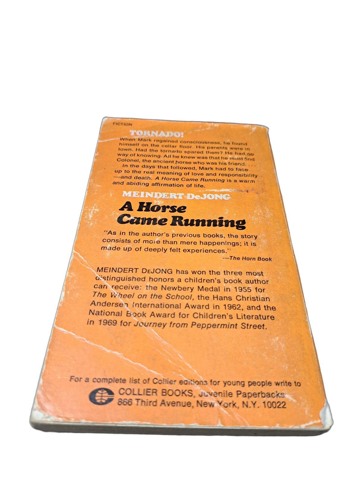 Vintage 1970 A Horse Came Running book by Meindert DeJong