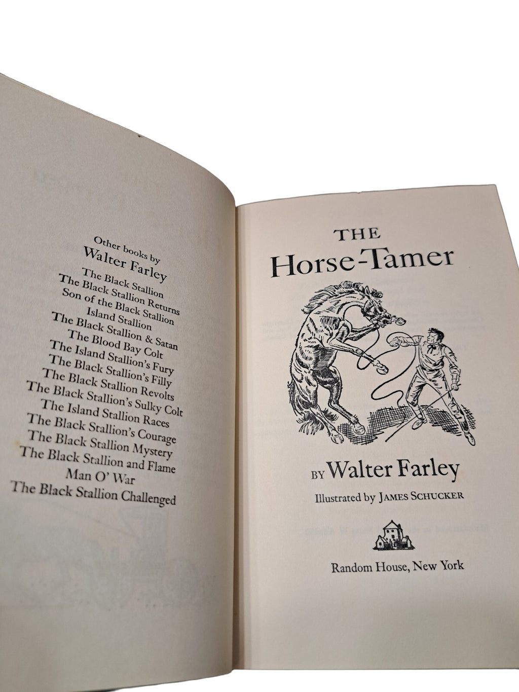 Vintage 1958 The Horse-Tamer book by Walter Farley