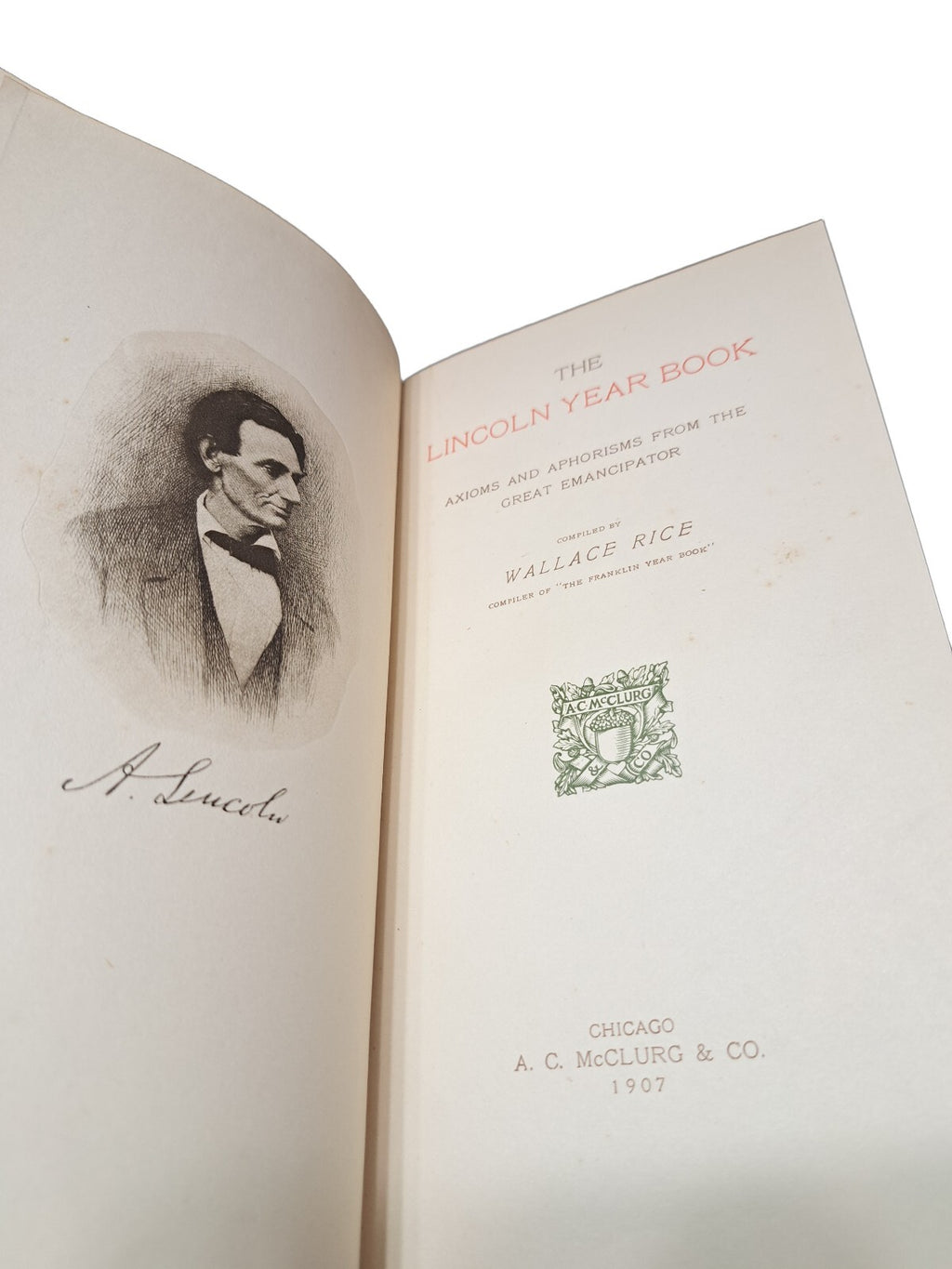 Vintage 1907 The Lincoln Year Book