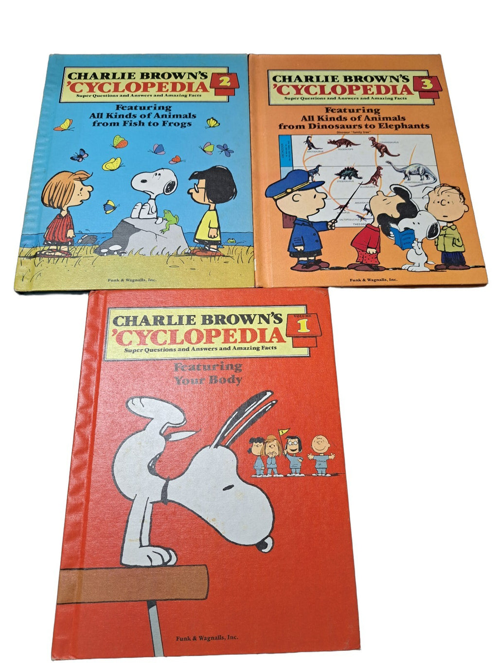 Vintage 1980 Charlie Brown's 'Cyclopedia book set of volumes 1-10 & 12