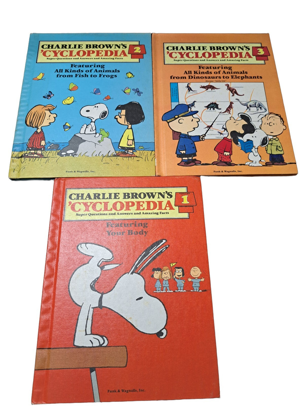 Vintage 1980 Charlie Brown's 'Cyclopedia book set of volumes 1-10 & 12
