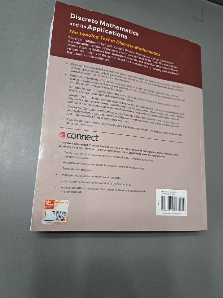 Discrete Mathematics and Its Applications textbook